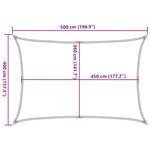 vidaXL Voile d'ombrage 160 g/m² Vert clair 4x5 m PEHD