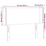 vidaXL Tête de lit avec oreilles Gris 93x16x78/88 cm Similicuir