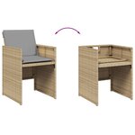 vidaXL Ensemble à manger de jardin et coussins 15 Pièces mélange beige