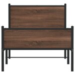 vidaXL Cadre de lit métal avec tête de lit et pied de lit 75x190 cm
