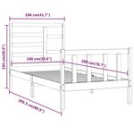 vidaXL Cadre de lit sans matelas 100x200 cm bois massif de pin