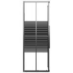 vidaXL Cabine de douche à rayures ESG 80x80x180 cm Noir