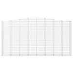vidaXL Paniers à gabions arqués 9 Pièces 400x50x200/220 cm Fer galvanisé