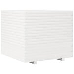 vidaXL Jardinière blanc 80x80x72 cm bois de pin massif