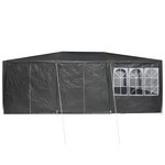 vidaXL Tente de Fête avec 10 Parois Latérales Anthracite 6x4 m PE