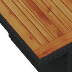Ensemble de canapé de jardin 6 pièces avec coussins en poly rotin noir