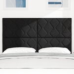 Tête de lit LED vidaXL design blocs diamants noire 160 cm tissu