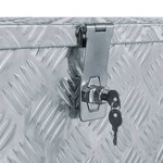 vidaXL Boîte en aluminium 80 x 30 x 35 cm Argenté