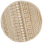 vidaXL Tapis fait à la main Jute avec imprimé blanc 90 cm