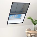 vidaXL Moustiquaire plissée pour fenêtre Aluminium Anthracite 80x120cm