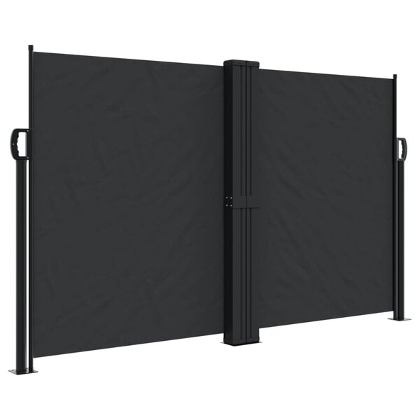 vidaXL Auvent latéral rétractable noir 140x1000 cm