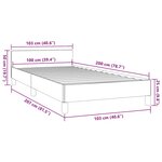 vidaXL Cadre de lit avec tête de lit sans matelas bleu 100x200cm tissu