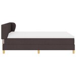 Lit box spring vidaXL avec matelas marron foncé 140x200 cm en tissus