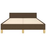 vidaXL Cadre de lit sans matelas marron foncé 120x200 cm tissu