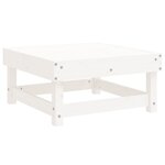 vidaXL Salon de jardin 7 Pièces Blanc Bois de pin massif
