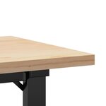 vidaXL Table basse cadre en O 110x40x45 5 cm bois de pin massif fonte