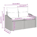 vidaXL Canapé de jardin 4 pièces avec coussins gris poly rattan