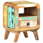 vidaXL Table de chevet 30x30x41 cm Bois de récupération massif