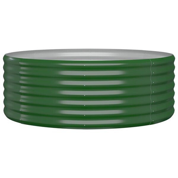 vidaXL Lit surélevé de jardin Acier enduit de poudre 100x100x36cm Vert