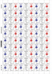 Feuille de 90 timbres TAAF - Petites valeurs