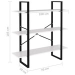 vidaXL Bibliothèque blanc 100x30x105 cm bois d’ingénierie