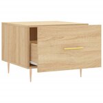 vidaXL Tables basses 2 Pièces chêne sonoma 50x50x40 cm bois d'ingénierie