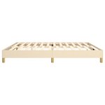 vidaXL Cadre de lit Crème 200 x 200 cm Tissu