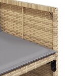 vidaXL Ensemble à manger de jardin et coussins 17 Pièces mélange beige