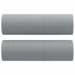 vidaXL Canapé 3 places avec oreillers gris clair 180 cm tissu