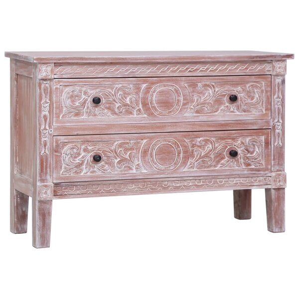 vidaXL Buffet avec 2 tiroirs 90x30x60 cm Bois d'acajou massif