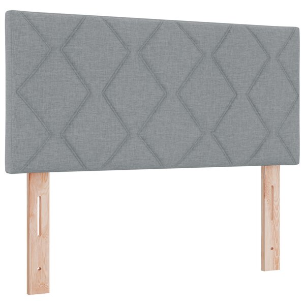 Tête de Lit LED vidaXL Design Blocs en Diamant Gris Clair 100 cm Tissu