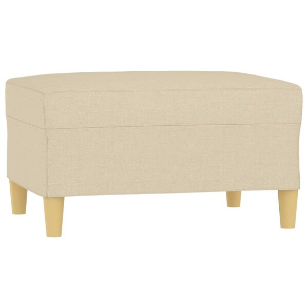 vidaXL Repose-pied Crème 70x55x41 cm Tissu