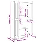 vidaXL Armoire à livres Chêne fumé 82 5x30 5x185 5cm Bois d'ingénierie