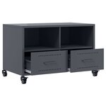 vidaXL Meuble TV anthracite 68x39x43 5 cm acier laminé à froid