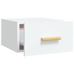 vidaXL Table de chevet murale blanc 35x35x20 cm