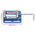 vidaXL Étau pour perceuse à colonne bleu 100 mm fonte