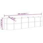 vidaXL Lit surélevé de jardin Acier enduit de poudre 296x80x68 cm Vert