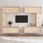 vidaXL Meubles TV 6 Pièces Bois massif de pin