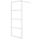 vidaXL Paroi de douche Argenté 80x195 cm Verre ESG transparent