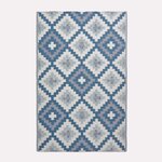 Tapis extérieur terrasse réversible - Tapis de jardin imperméable et résistant UV - Mia - Bleu - 120x180 cm - HOMESCAPES