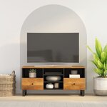 vidaXL Meuble TV 100x33x46 cm bois de manguier et d'ingénierie