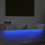 vidaXL Meubles TV avec lumières LED 2 Pièces gris béton 60x35x15 5 cm