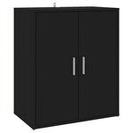 vidaXL Armoire à chaussures Noir 60x35x70 cm Bois d’ingénierie