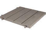 Dalle en plastique - Lot de 6 (1m²) -  38.4 x 38.4 x 2.5 cm - Taupe