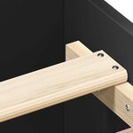vidaXL Cadre de lit sans matelas noir 200x200 cm