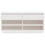vidaXL Armoire à chaussures Blanc 110x34x52 cm Bois de pin massif