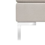vidaXL Canapé central sectionnel avec coussin Tissu Crème