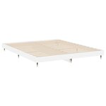 vidaXL Cadre de lit sans matelas blanc brillant 140x200 cm