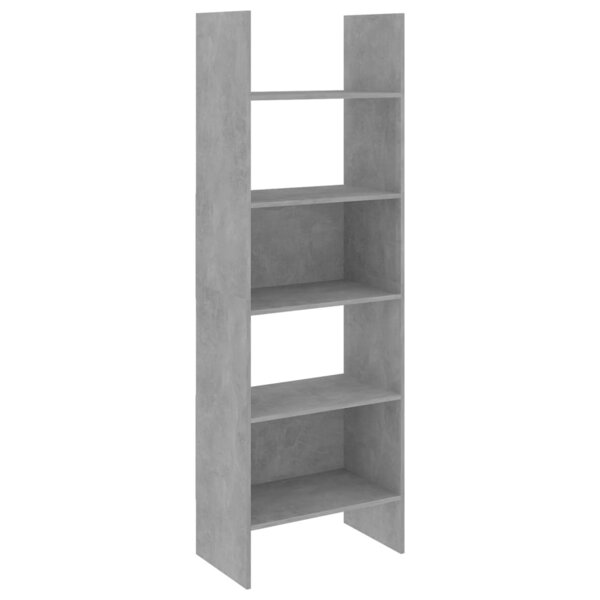 vidaXL Bibliothèque Gris béton 60x35x180 cm Bois d’ingénierie
