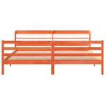 vidaXL Cadre de lit sans matelas cire marron 200x200cm bois pin massif
